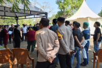 Saat Pelaksanaan ekshumasi dan otopsi di Pekuburan lingkungan Kalappo,kelurahan Mangadu