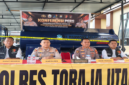 konferensi pers penanganan penyalahgunaan pengangkutan dan niaga BBM bersubsidi yang digelar di Mako Polres Toraja Utara