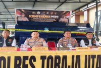 konferensi pers penanganan penyalahgunaan pengangkutan dan niaga BBM bersubsidi yang digelar di Mako Polres Toraja Utara