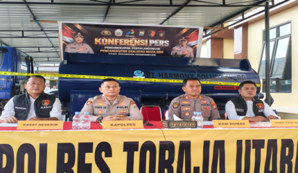 Mobil Tangki 4.000 Liter Angkut Solar Subsidi Tanpa Izin, Polres Toraja Utara Bertindak