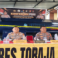 konferensi pers penanganan penyalahgunaan pengangkutan dan niaga BBM bersubsidi yang digelar di Mako Polres Toraja Utara