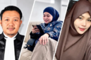 Kuasa hukum RA, Wawan Nur Rewa (kiri), tersangka dugaan penipuan dan/atau penggelapan Andi Hudayani Agung (AHA, tengah), serta Riski Amaliyah (RA, kanan). (Foto: Istimewa)