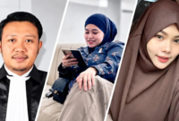 Kuasa hukum RA, Wawan Nur Rewa (kiri), tersangka dugaan penipuan dan/atau penggelapan Andi Hudayani Agung (AHA, tengah), serta Riski Amaliyah (RA, kanan). (Foto: Istimewa)