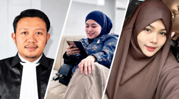 Kuasa hukum RA, Wawan Nur Rewa (kiri), tersangka dugaan penipuan dan/atau penggelapan Andi Hudayani Agung (AHA, tengah), serta Riski Amaliyah (RA, kanan). (Foto: Istimewa)