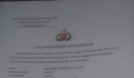 Andi Abdul Hakim Adukan Dugaan Pencemaran Nama Baik, Minta Polres Bulukumba Bertindak