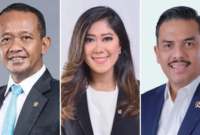 Tiga menteri kabinet yang disorot dan dinilai layak diberi rapor merah oleh Partai Gerindra terkait kinerja serta implementasi kebijakan publik. Menteri ESDM Bahlil Lahadalia (kiri), Menteri Komdigi Meutya Hafid (tengah) dan Menteri UMKM Maman Abdurrahman (kanan). (Foto kolase)