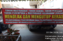 Spanduk Penolakan Rencana pengukuhan Kerukunan Keluarga Besar (KKB) Karaeng Laikang Kajang menuai keberatan dari sejumlah warga Kelurahan Laikang