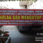 Spanduk Penolakan Rencana pengukuhan Kerukunan Keluarga Besar (KKB) Karaeng Laikang Kajang menuai keberatan dari sejumlah warga Kelurahan Laikang