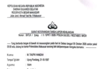 Surat Keterangan laporan kehilangan