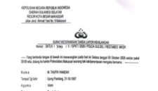 Surat Keterangan laporan kehilangan