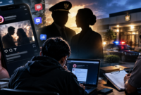 Ilustrasi dugaan skandal perselingkuhan pejabat daerah yang viral di media sosial dan berujung laporan polisi terhadap admin akun Lambe Turah Bone. (Visual AI)